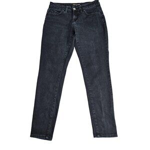 Royalty Jeans Womens 6 Gray Skinny Mid Rise Stretch Denim Charcoal Wash Slim